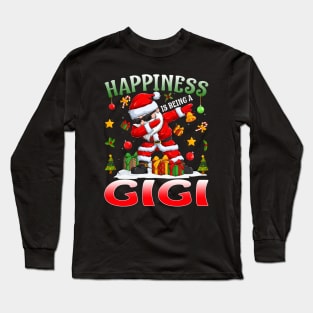 Happiness Is Being A Gigi Santa Christmas Long Sleeve T-Shirt